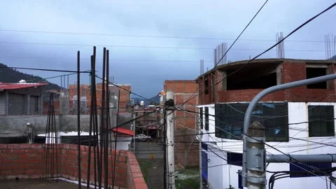 Connections in a light pole after hailing in the Peruvian highlands of Huaraz Stock Footage 164617550