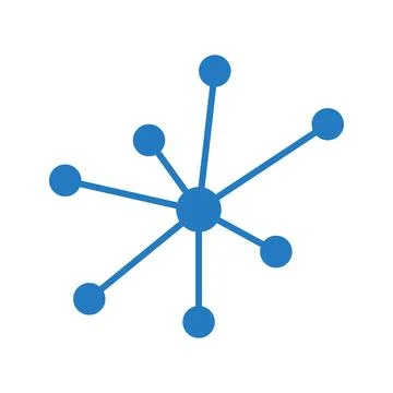 Connections, network, structure vector icon. Stock Illustration