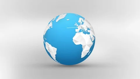 Connections over the earth, worldwide network expanding on white globe. Stock Footage 80205895