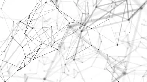 Connections of points and lines in Black and white space. Stock Footage 105964951
