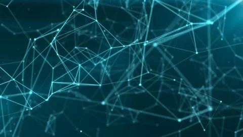 Connections of points and lines in space. Video stock 105800216