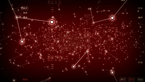 Connections Red Stock Footage 93296494