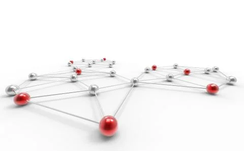 Connections Red Illustrazione stock