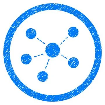 Connections Rounded Grainy Icon Ilustración de archivo