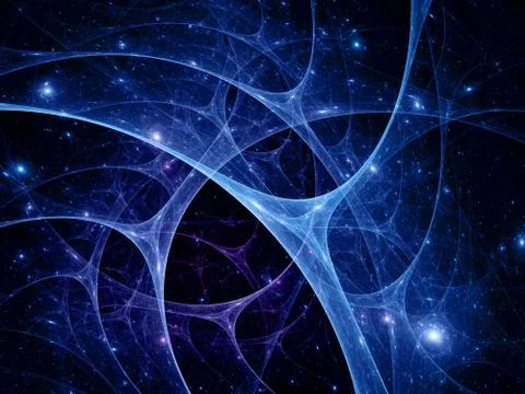 Connections in the space Illustrazione stock