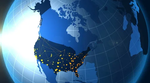 Connections US cities Stock Footage 49116902