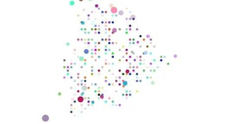 Connective Art Orbs Generating Botswana Map Shape Stock Footage 319398884