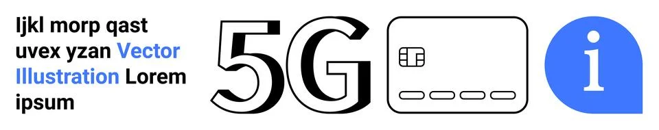 Connectivity Evolution Exploring 5G with Information Access, Vector Graphic.. Stock Illustration