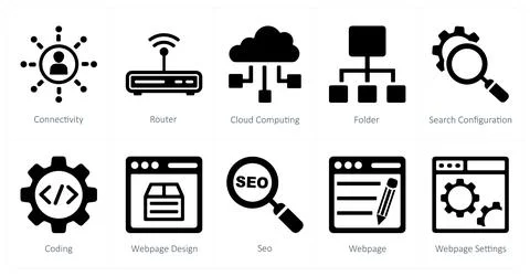 Connectivity, router, cloud computing Stock Illustration
