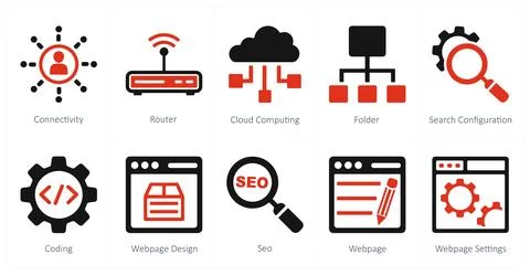 Connectivity, router, cloud computing Illustrazione stock