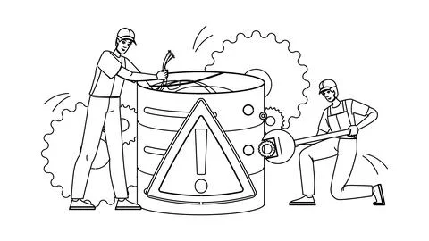 Connectivity server troubleshoot vector Illustrazione stock