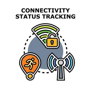 Connectivity status tracking for network security and data protection イラスト素材