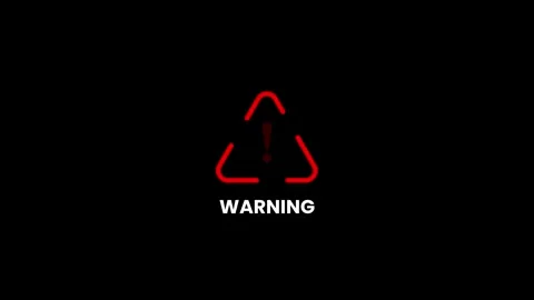 Connectivity warning icon digital animation isolated on black background Stock Footage 325084347