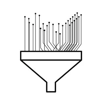Connector with circuit electronic Stock Illustration