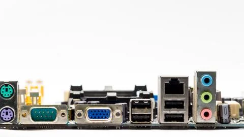 Connector of computer motherboard Stock Photos