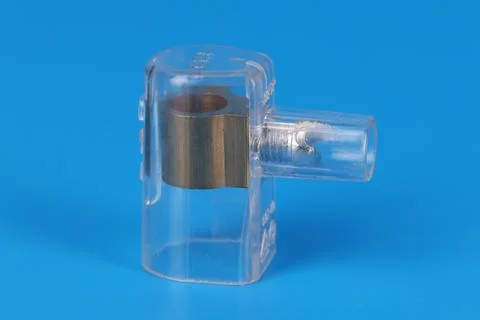 Connector for connecting copper electrical wires. Stock Photos