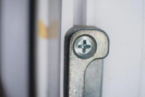Connector on the modern plastic window Stock Photos