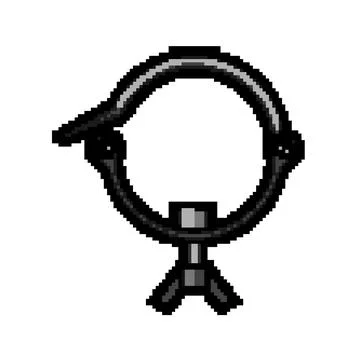Connector pipe clamp pixel art vector illustration Stock Illustration
