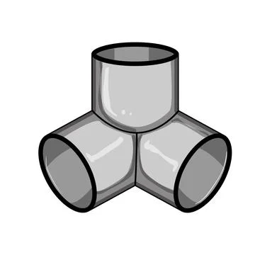 Connector pipe elbow cartoon vector illustration Stock Illustration
