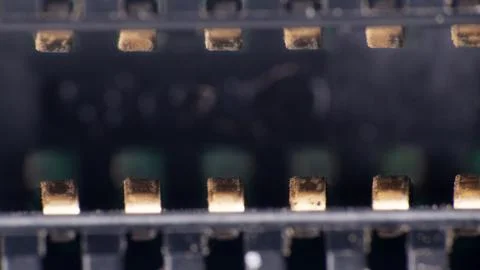 Connector from the printer ultra macro Stock Photos