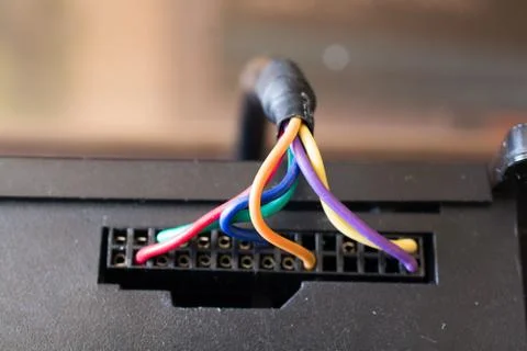 Connector with wire. Stock Photos