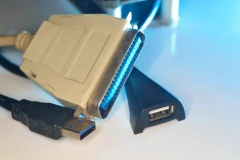 Connectors for for connecting peripherals Stock Photos