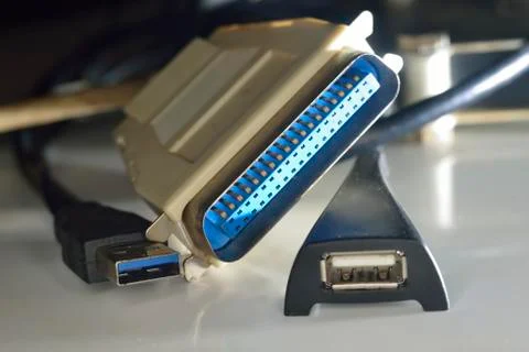 Connectors  for connecting peripherals Foto stock