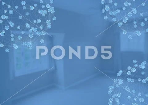 Connectors over home room Stock Illustration