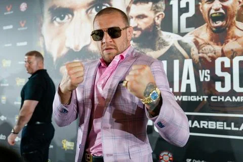 Conor McGregor presents the BKFC combat league in Marbella, Spain - 18 Jul 2024 Stock Photos