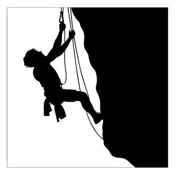 Conquer the Crags Inspiring Climber Vector Collection for Thrilling Art Stock Illustration
