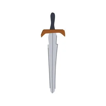 Conquer viking sword cartoon vector illustration Stock Illustration