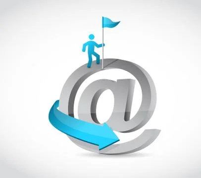 Conquer the web concept illustration design Stock Illustration