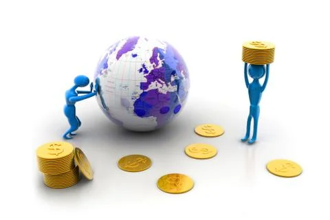 Conquering the business Stock Illustration