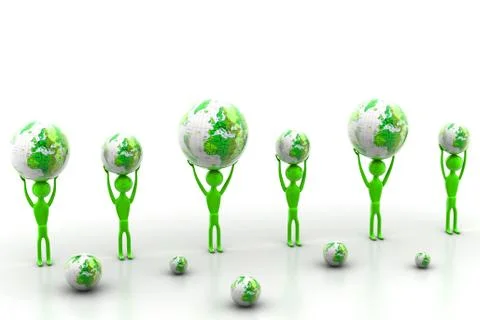 Conquering the world Stock Illustration