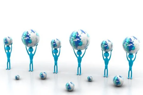 Conquering the world Stock Illustration