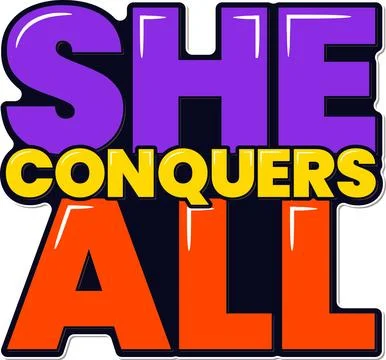 Conqueror Lettering Vector Illustration Stock Illustration