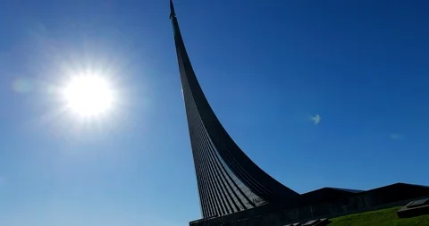 To the conquerors of space Monument, sculpture Stock Footage 98200597