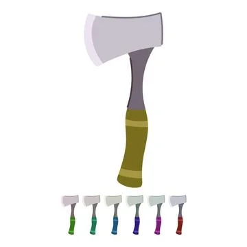Conquest viking axe vector cartoon graphic Stock Illustration