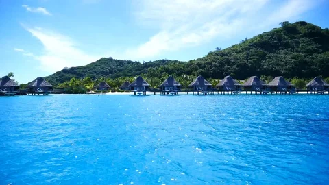 The Conrad, Bora Bora, French Polynesia, South Pacific Stock Footage 91406533