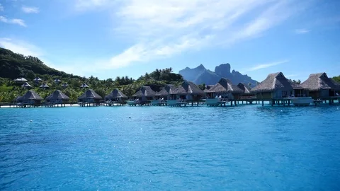 The Conrad, Bora Bora, French Polynesia, South Pacific Stock Footage 91406891