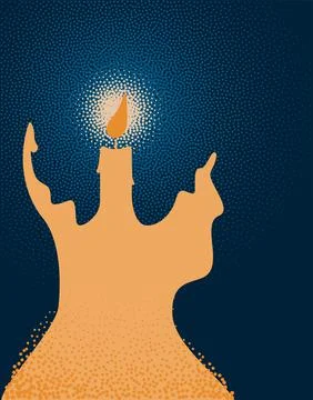 The conscience candle Stock Illustration