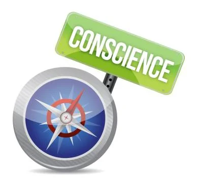 Conscience glossy compass Stock Illustration