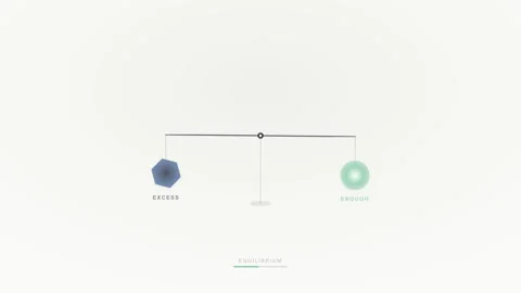 Conscious Consumption Balance Pendulum Loop Minimalist Sustainability Motion 動画素材 336070759