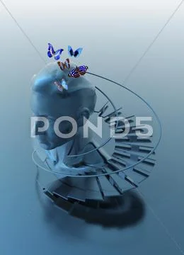 Consciousness, conceptual artwork Stock Illustration
