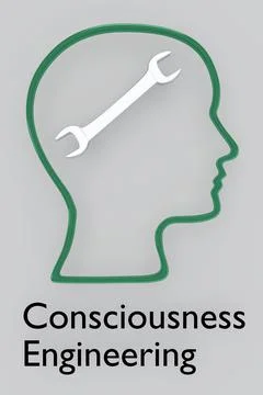 Consciousness Engineering concept Illustrazione stock