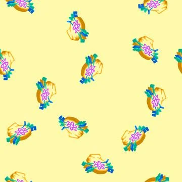 Consciousness unsolved mystery isometric icon seamless pattern Stock Illustration