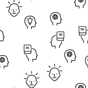 Consciousness Vector Seamless Pattern Stock Illustration