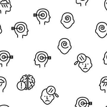 Consciousness Vector Seamless Pattern Stockillustratie
