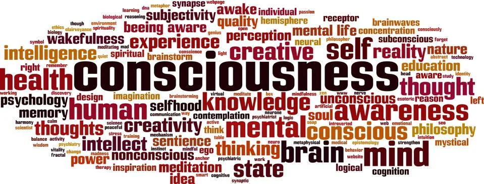 Consciousness word cloud Stock Illustration
