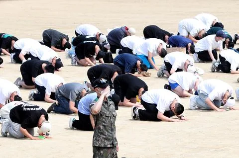 Conscripts enter boot camp, Hwacheon, Korea - 20 Jun 2022 Foto stock